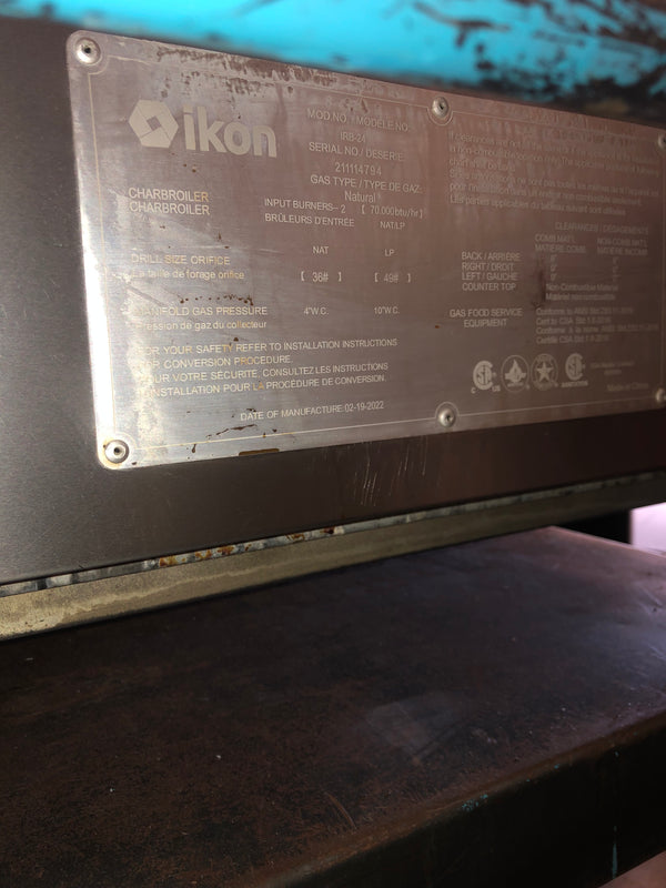 Ikon IRB-24 - 24in Gas Radiant Charbroiler