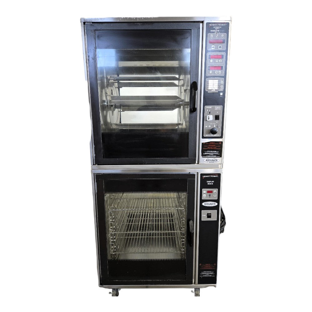 Henny Penny SCR-6 Chicken Rotisserie with Warming Display FORO2080