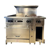 Vulcan 48S-24G4BN 4 Burner Range with Manual Griddle and Standard Oven - Natural Gas