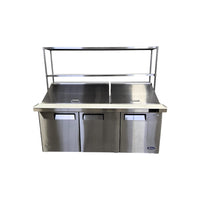 Atosa MSF8308GR  Mega Top Refrigerator with Double Overshelf