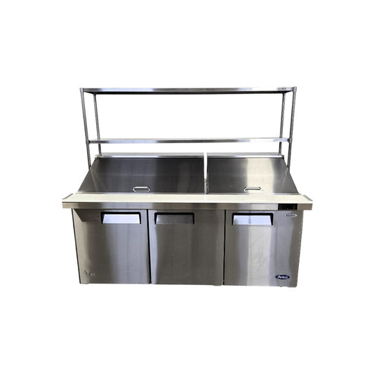 Atosa MSF8308GR  Mega Top Refrigerator with Double Overshelf