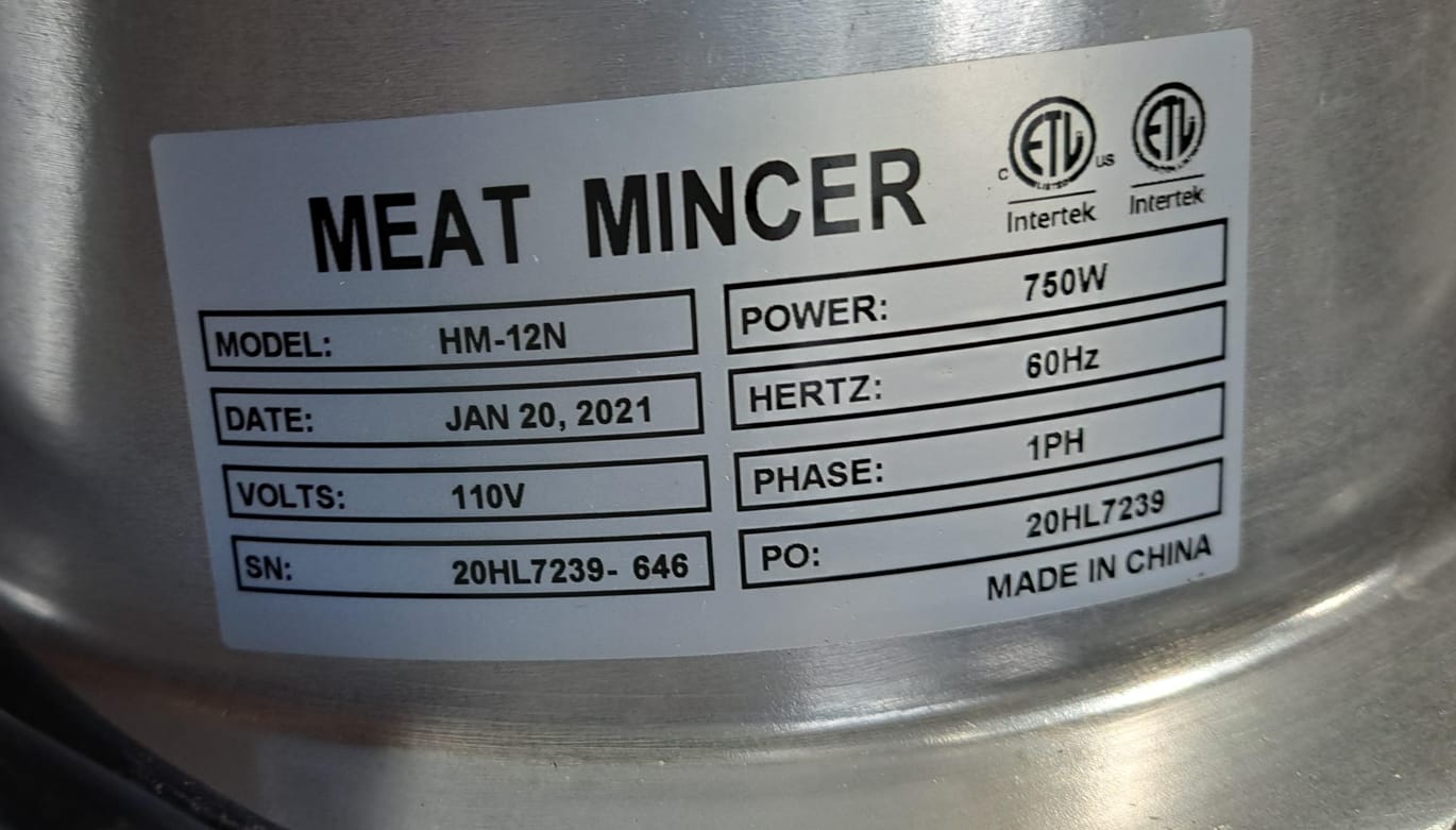 Eurodib HM12N Meat Grinder