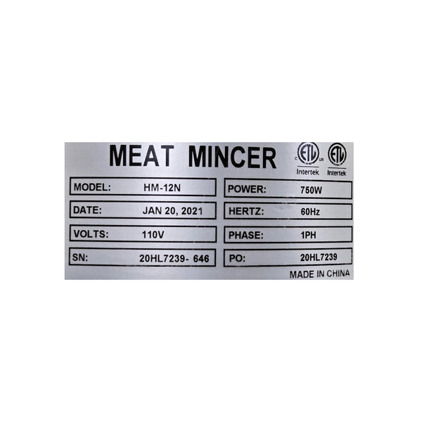 Eurodib HM-12N Meat Grinder