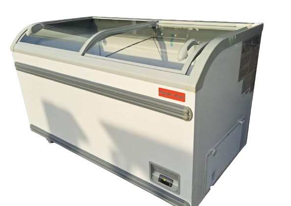 New Air NIF-56-CG 56? Curved Glass Island Freezer