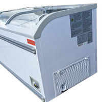 New Air NIF-56-CG 56in Curved Glass Island Freezer