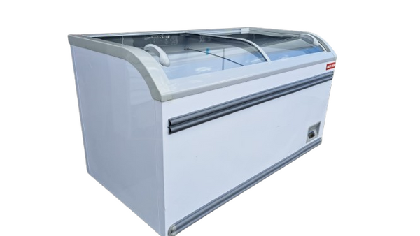 New Air NIF-56-CG 56in Curved Glass Island Freezer