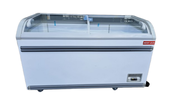 New Air NIF-56-CG 56in Curved Glass Island Freezer