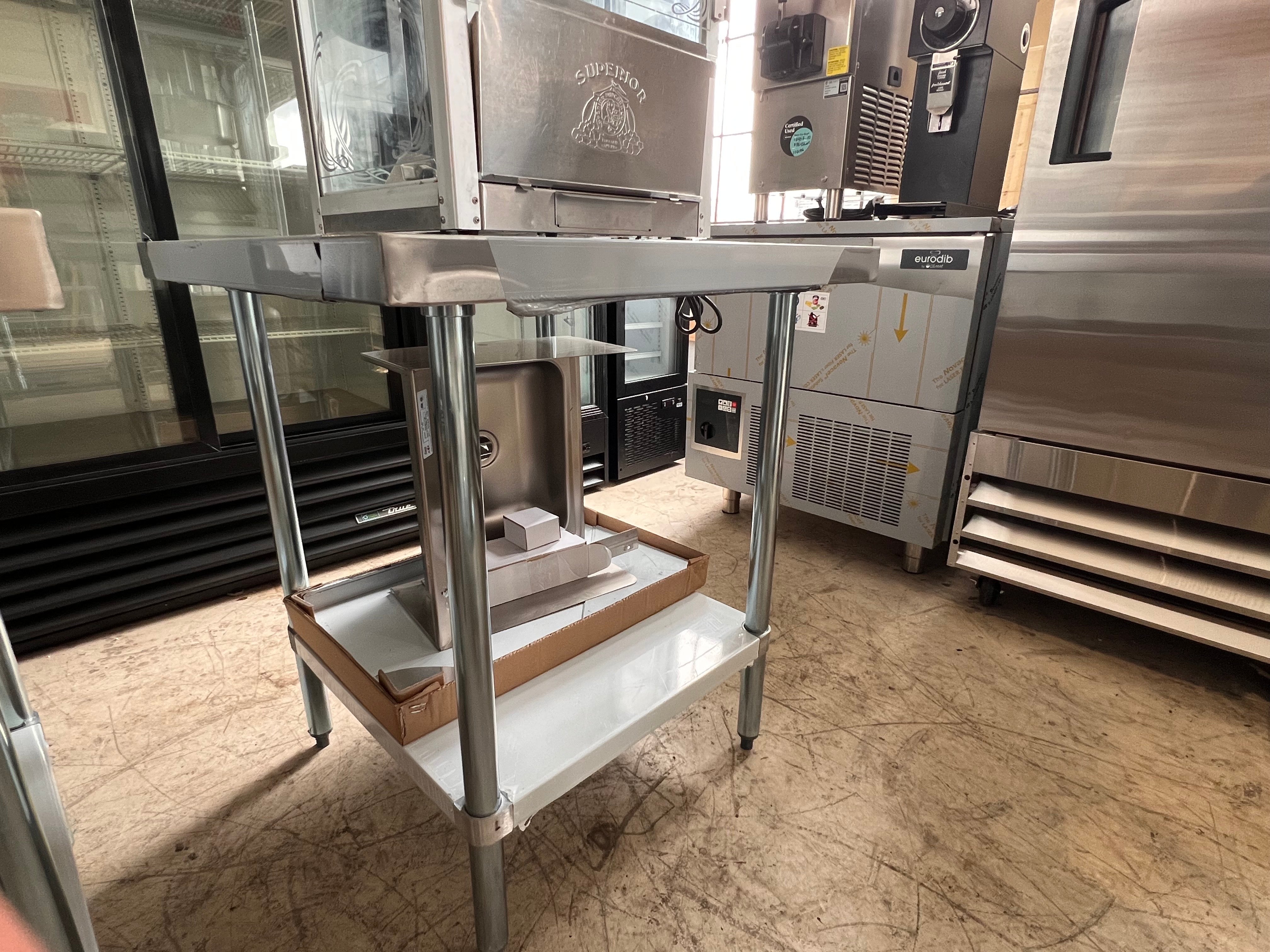 EFI T3030 30? x 30? 18 Gauge Stainless Steel Work Table