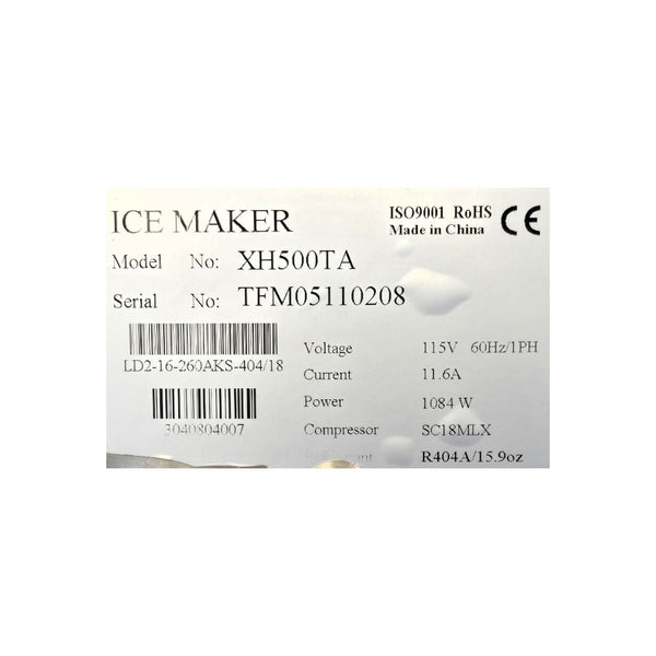 Vevor XH500TA Crushed Ice Maker with ZNXHZBJCBGDB160B1V0 Ice Storage Bin