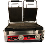 Omcan 19937 Double Panini Grill With Top And Bottom Grooved Grill Surface