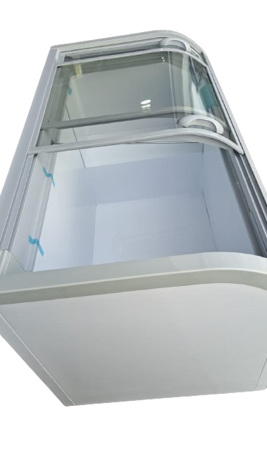 New Air NIF-56-CG Curved Glass Display Chest Freezer - 56 Inch