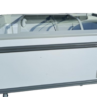 New Air NIF-56-CG 56in Curved Glass Island Freezer