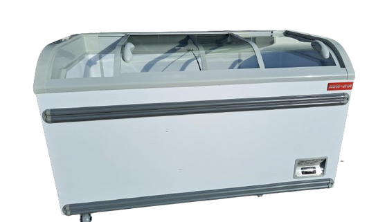 New Air NIF-56-CG 56in Curved Glass Island Freezer