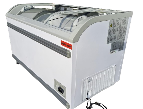 New Air NIF-56-CG 56? Curved Glass Island Freezer