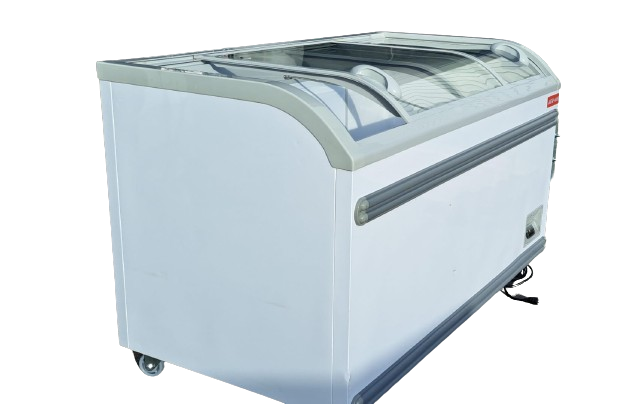 New Air NIF-56-CG 56? Curved Glass Island Freezer