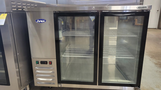 Atosa MBB48GGR 48 Glass Two Door Back Bar Refrigerator