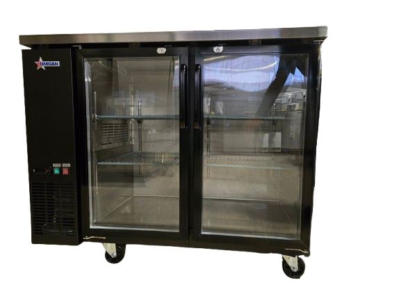 OMCAN UBB-24-48G-HC Back Bar Cooler, 2 Door -  With Castor Wheels