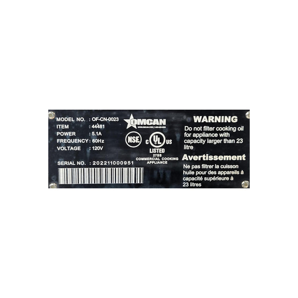 Omcan 44481 Fryer Filter