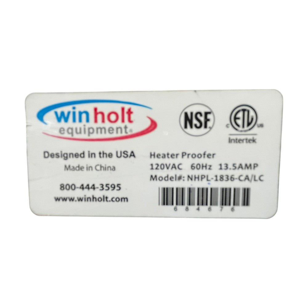 Winholt NHPL-1836-CA/LC Non Insulated Heater Proofer