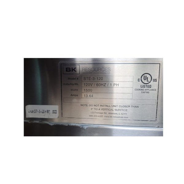 BK Resources - STE-3-120 - Hot Food Serving Counter
