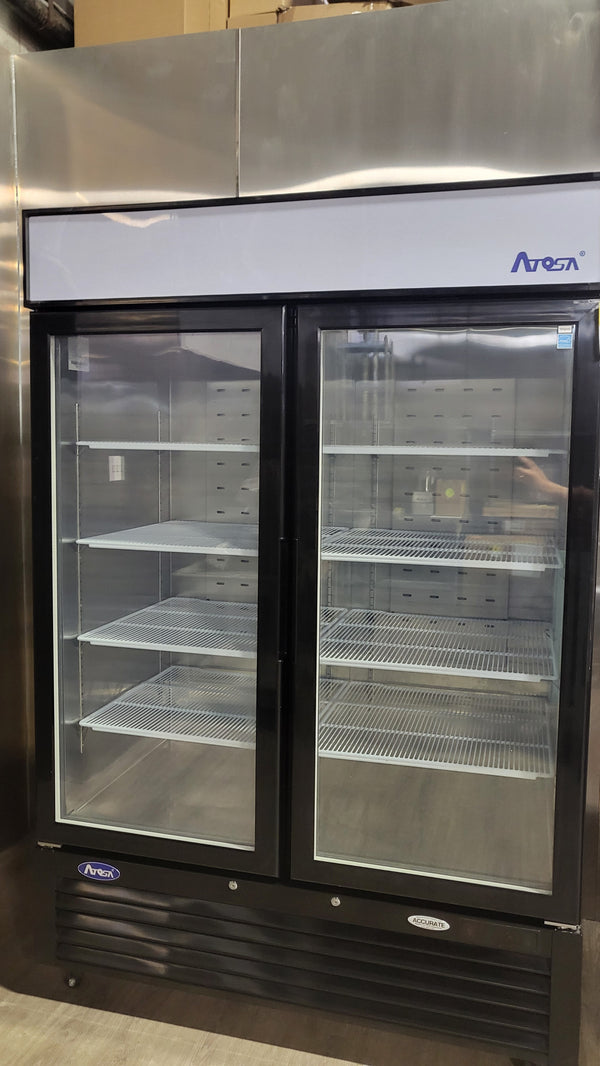 Atosa MCF8723GR Double Door 54in Wide Display Refrigerator