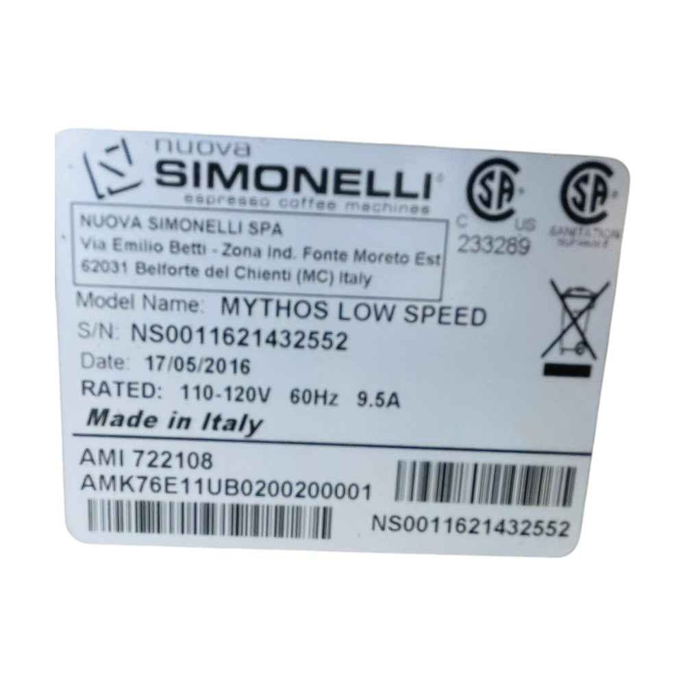 Nuova Simonelli Mythos Low Speed Coffee Grinder