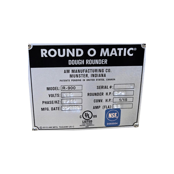 Round O Matic R-900 Dough Rounder