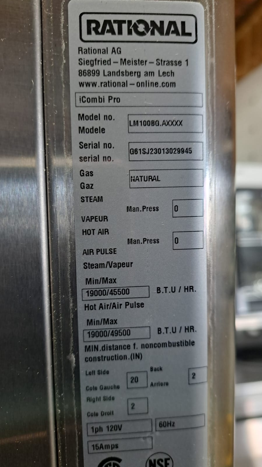 Rational LM100BG Combi Oven - Natural Gas