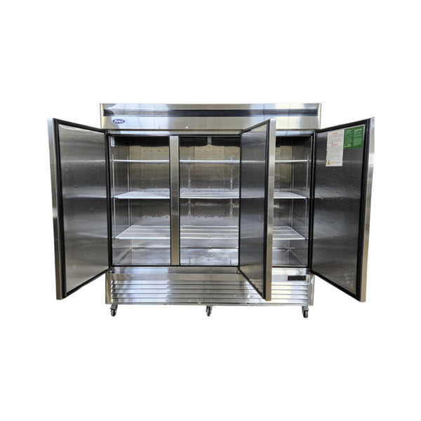 Atosa MBF8508GR Reach-in Refrigerator - 3 Solid Door - 82''