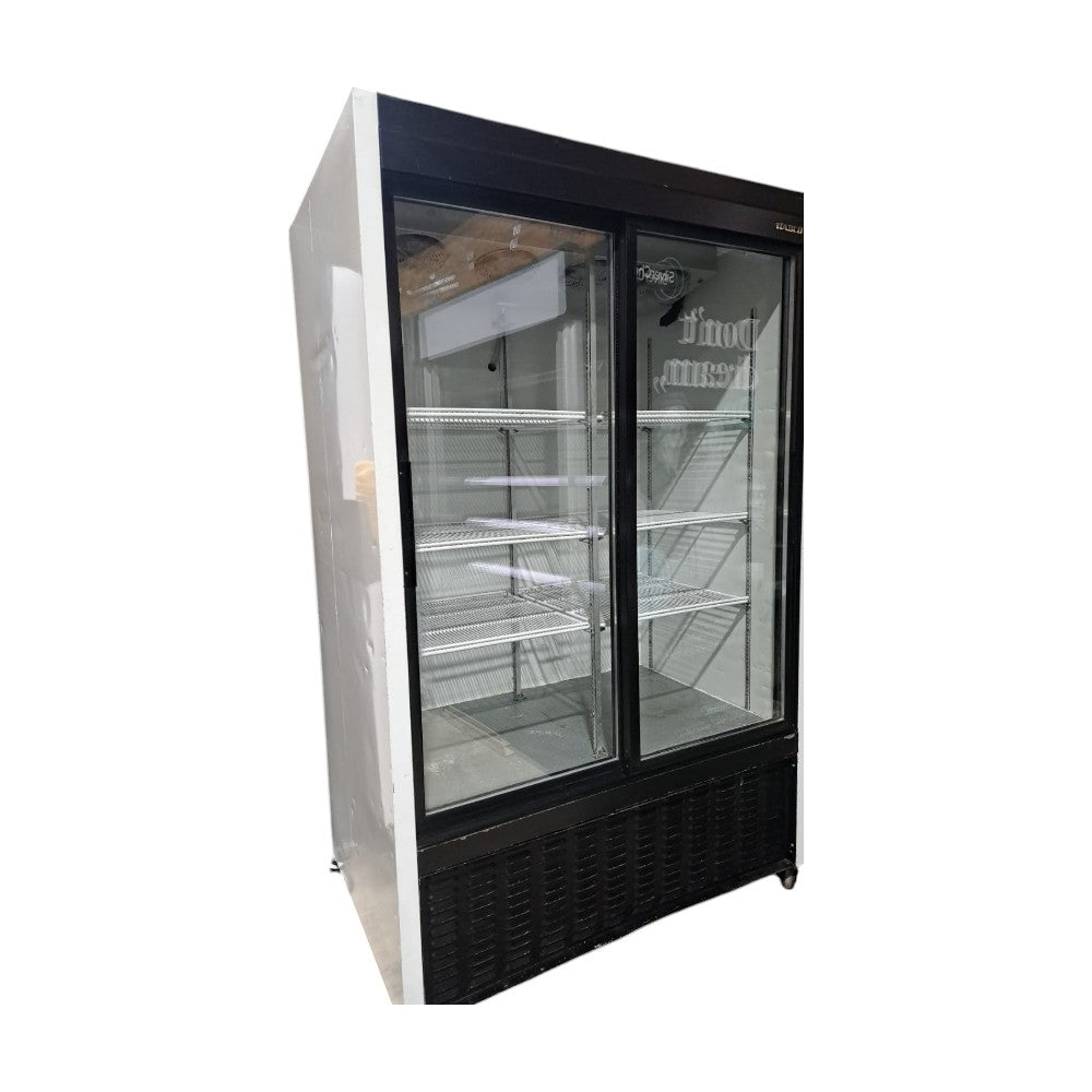 Habco SE40e Double Sliding Glass Door Refrigerator - Cosmetic Damage
