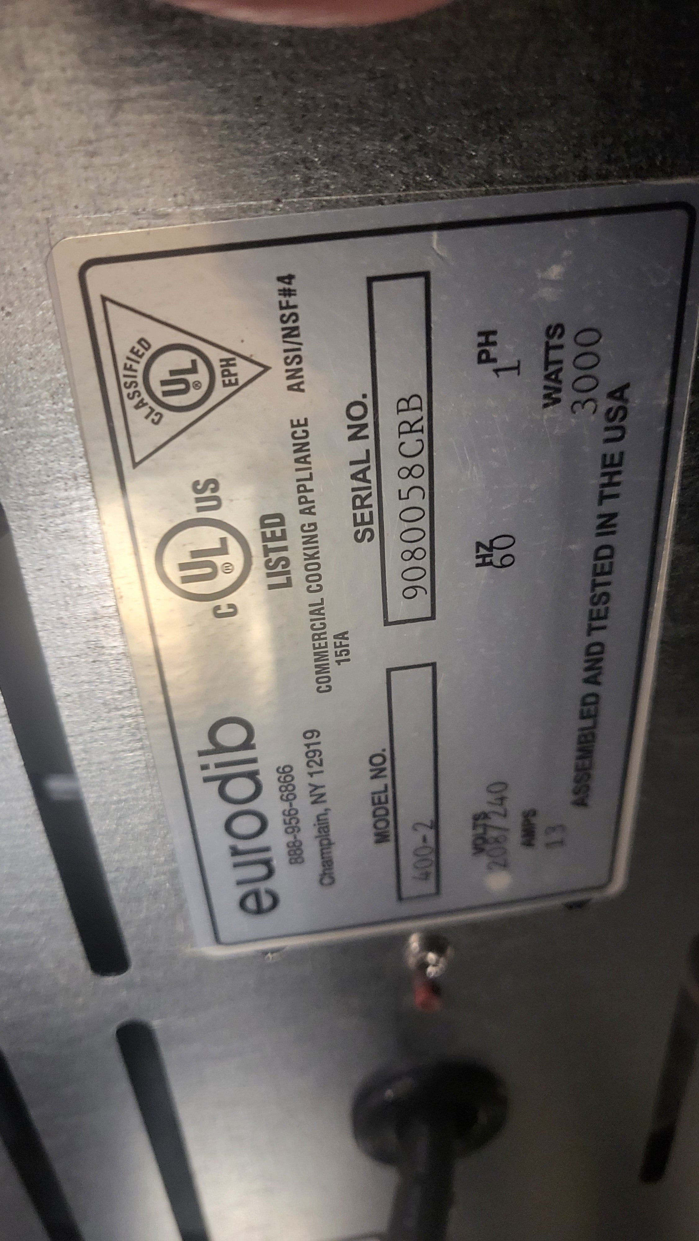Eurodib 400-2 Crepe Maker