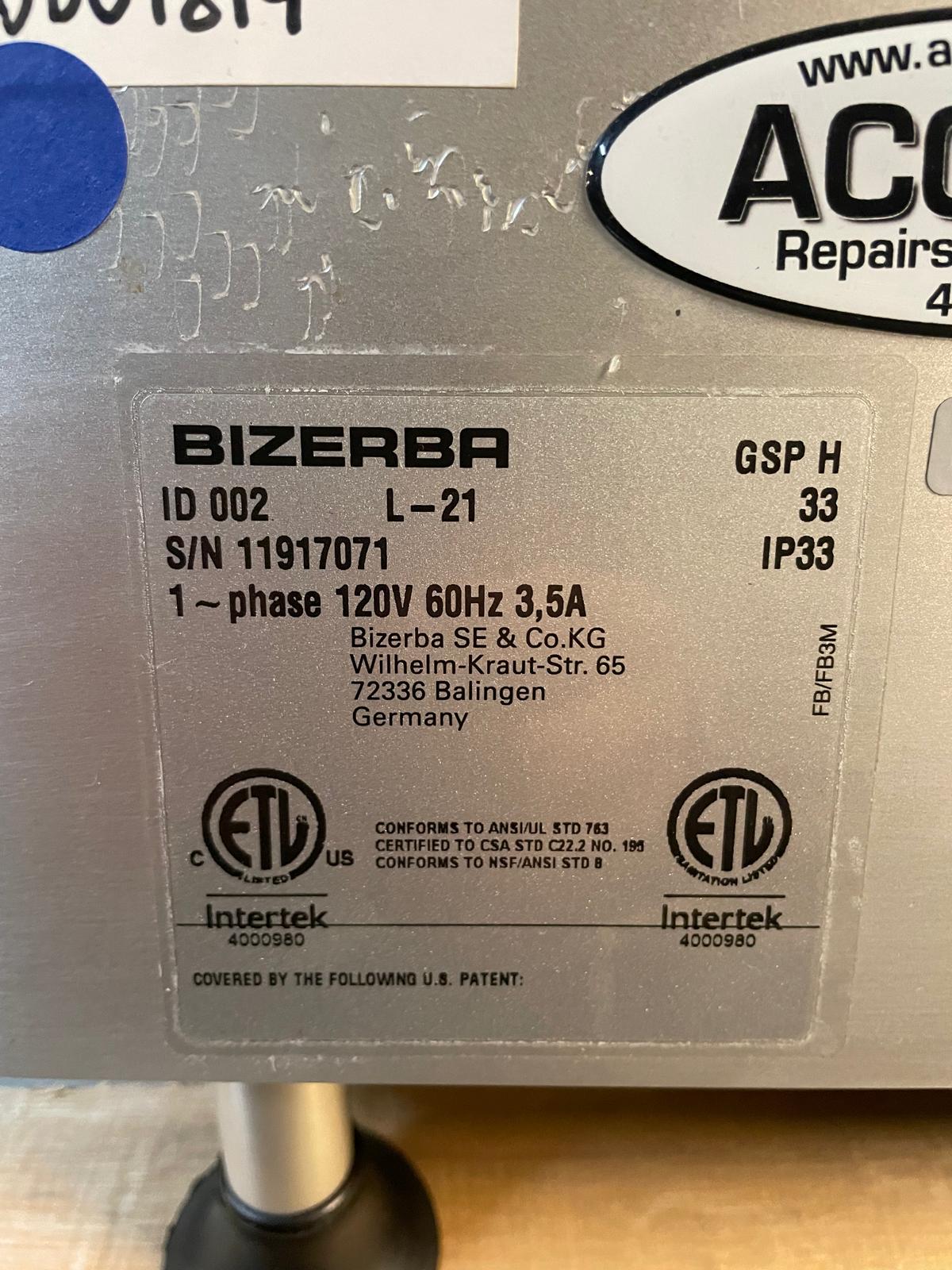 Bizerba GSP-H Gravity-Feed Meat Slicer