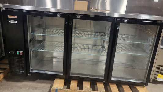 New Air NBB-72-SG 2 Door Glass Back Bar Refrigerator