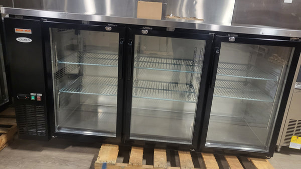 New Air NBB-72-SG 2 Door Glass Back Bar Refrigerator