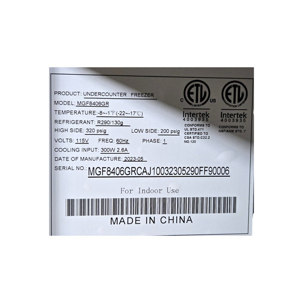 Atosa MGF8406GR Undercounter Freezer - 48 Inch