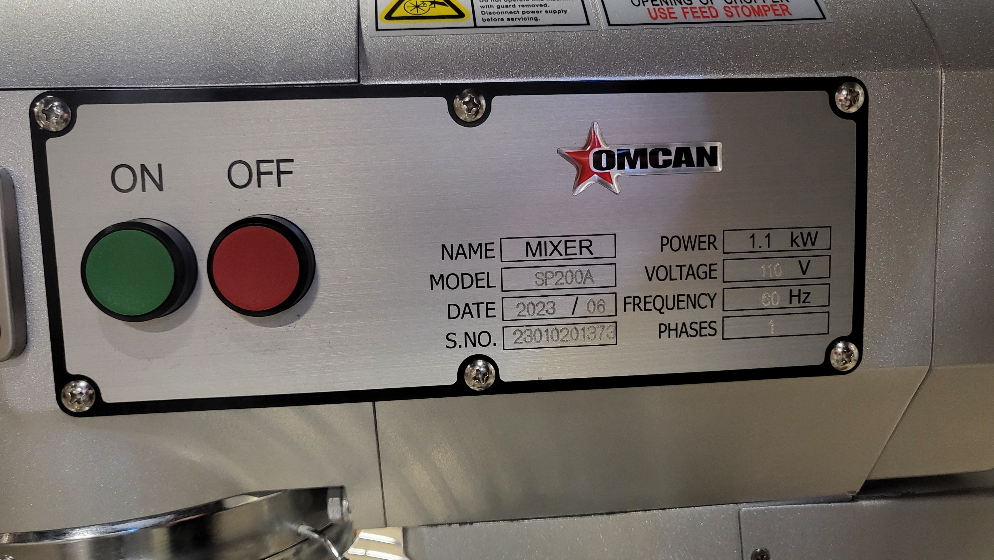 Omcan 20 QT SP200A  Planetary Mixer