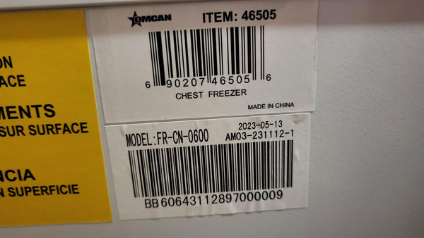 Omcan - FR-CN-0600 - Chest Freezer