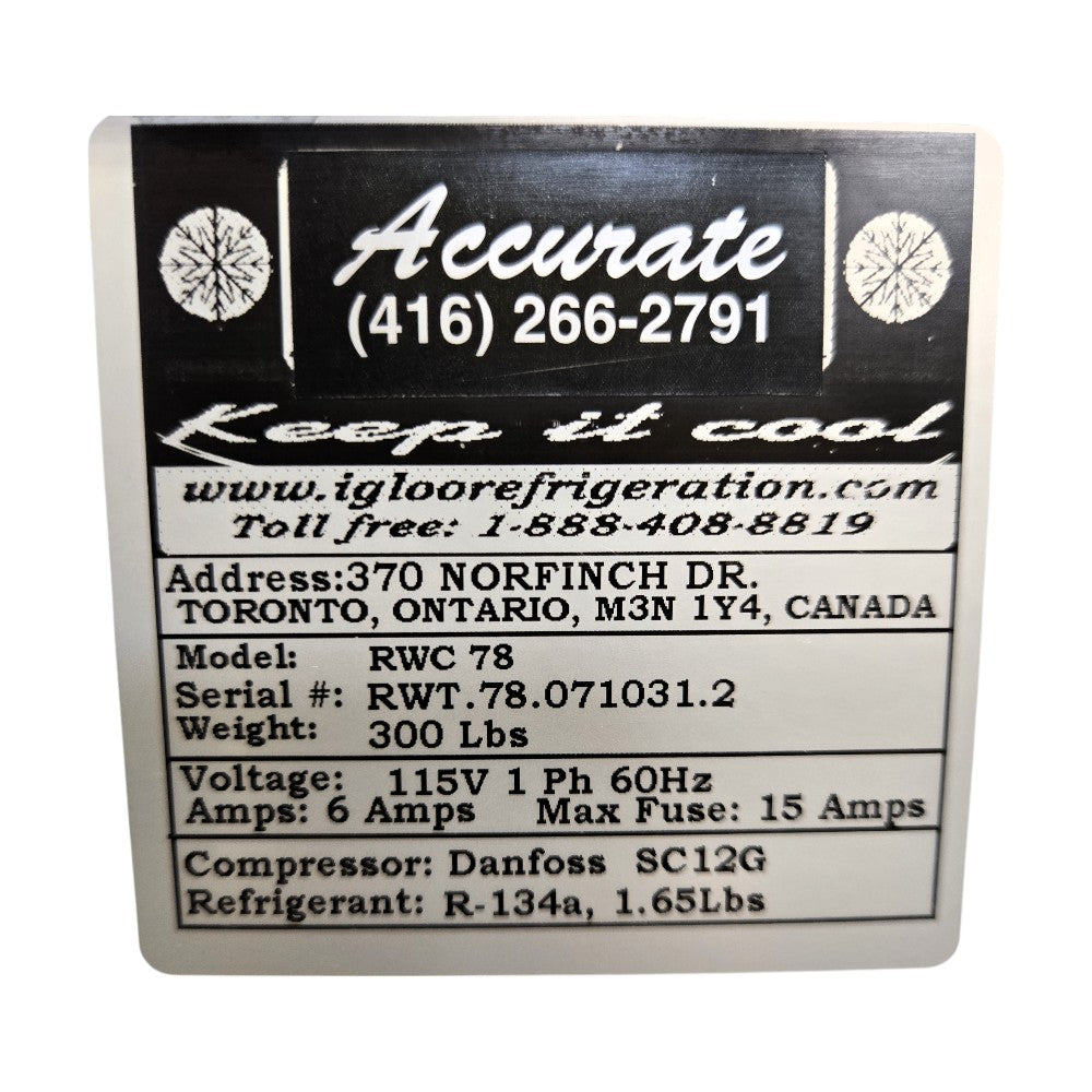 Igloo RWC78 Refrigerated Work Counter - Cosmetic Damage