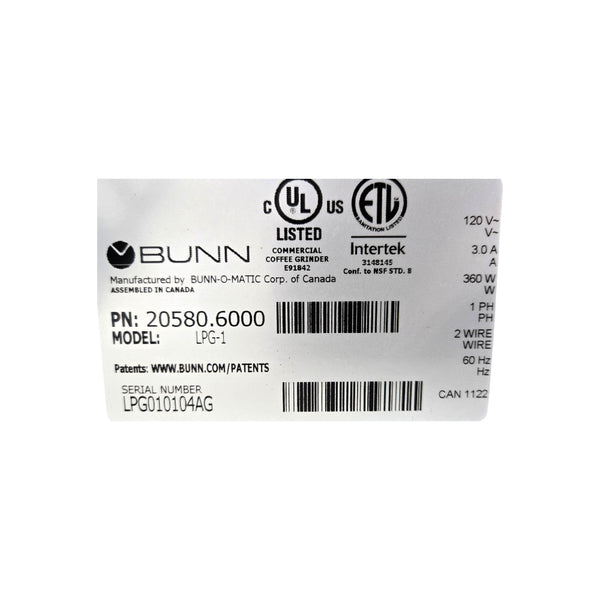Bunn LPG-1 - Coffee Grinder