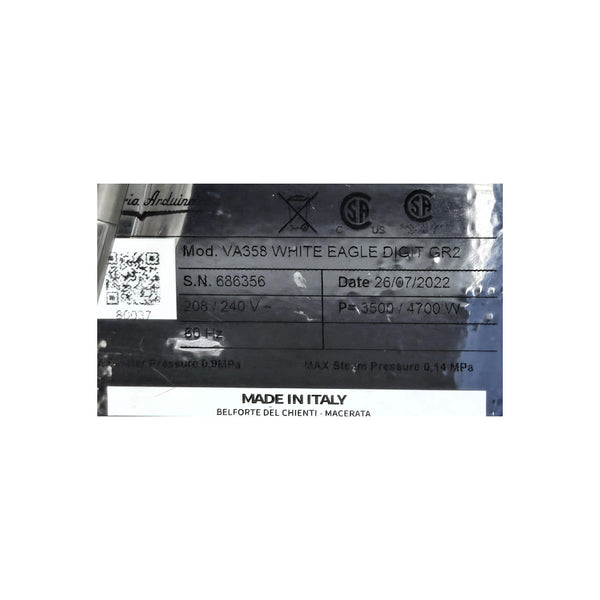 Victoria Arduino VA358 White Eagle Digit GR2 2 Group Espresso Machine