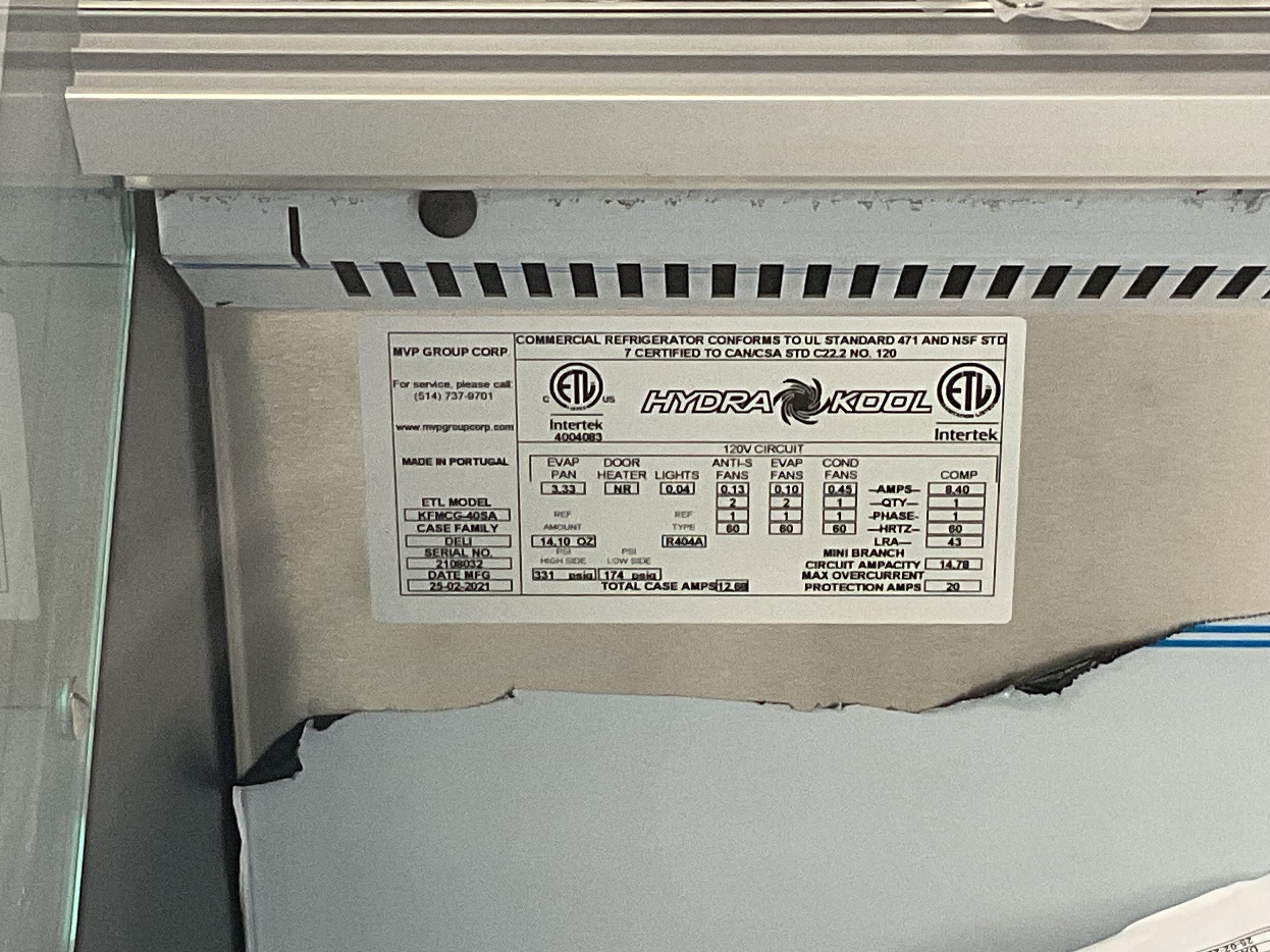 Hydra Kool KFMCG-40SA Refrigerated Display Case