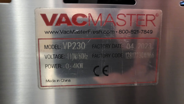 VacMaster VP230 Chamber Vacuum Sealer