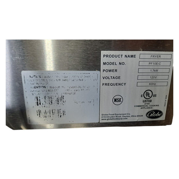 Globe PF10E-C Countertop Electric Fryer