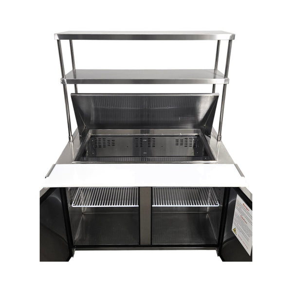 Atosa MSF8306GR Mega Top Refrigerator - 2 Solid Door - With Overshelf