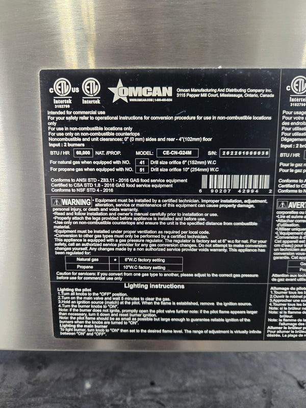 Omcan CE-CNG24M Griddle