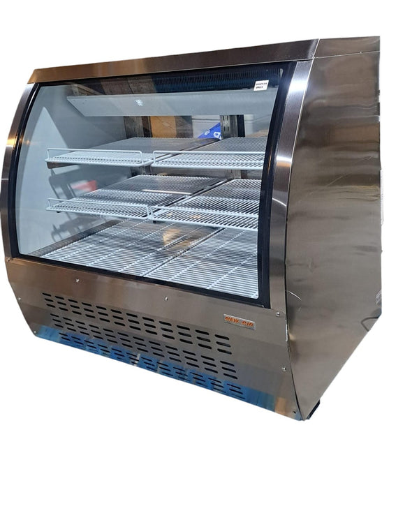 New Air NDC-018-CG Refrigerated Curved Glass Deli Case - 48 Inch