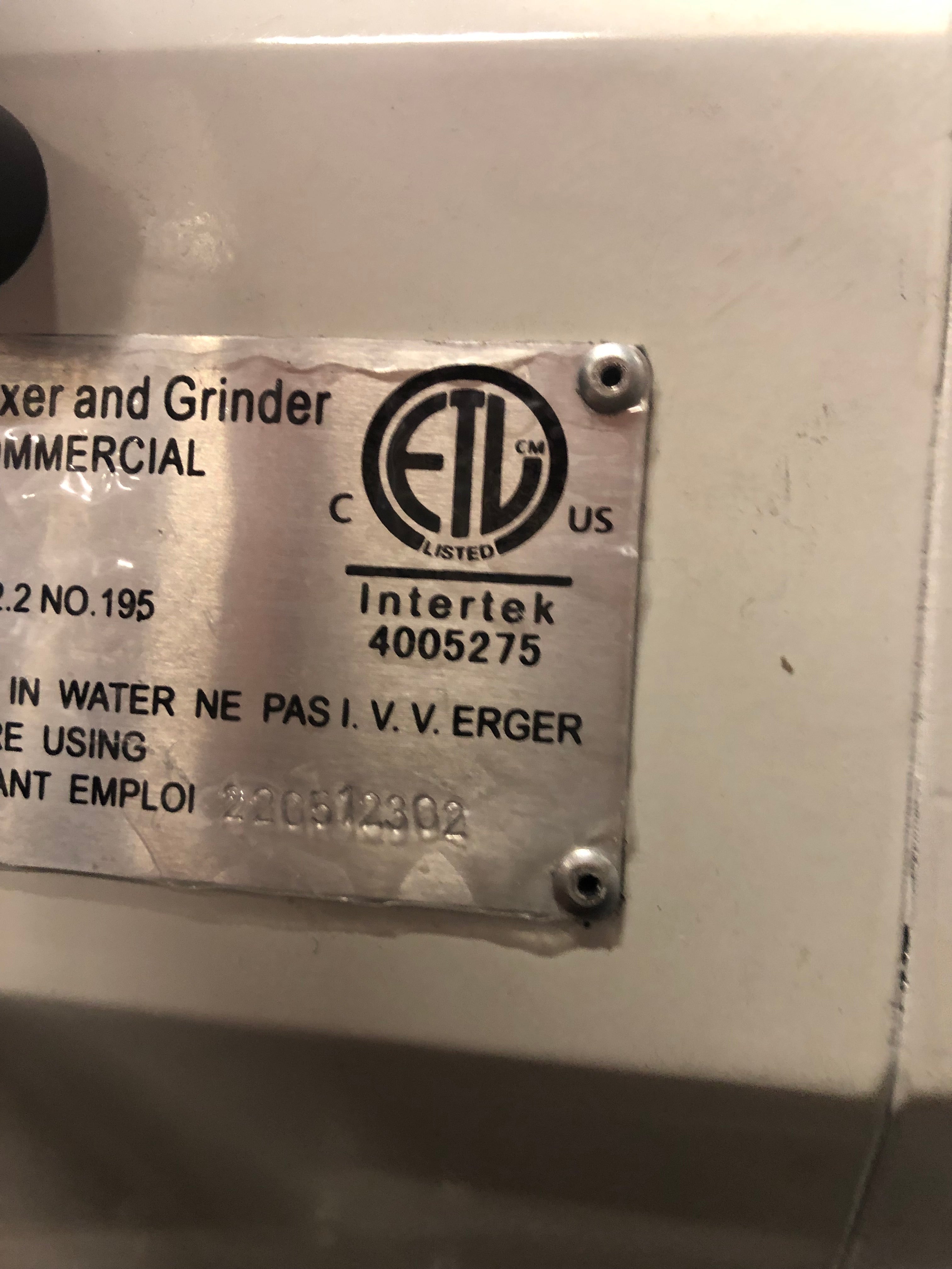 Eurodib M20-ETL 20 Qt Gear Driven Planetary Mixer