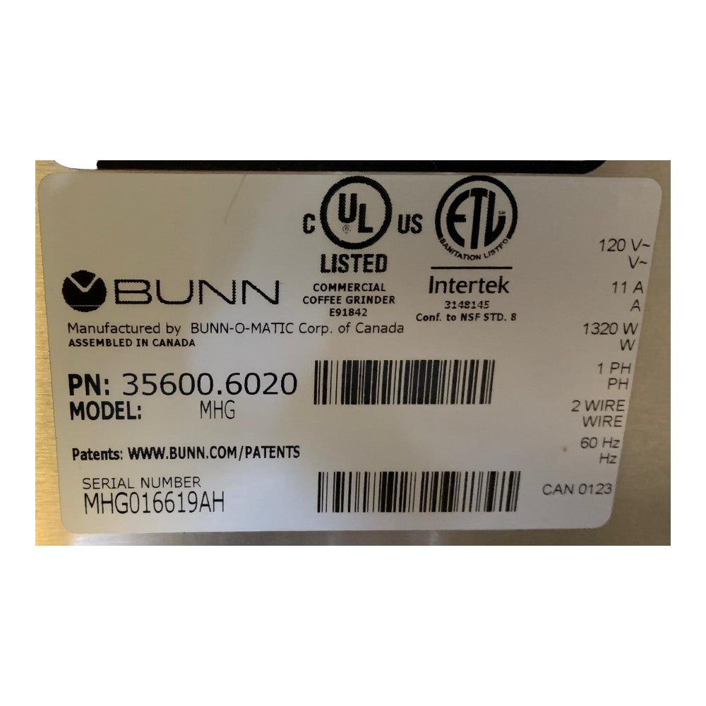 Bunn MHG Coffee Grinder