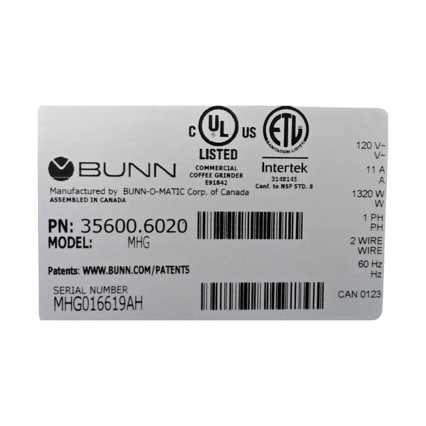 Bunn MHG Coffee Grinder