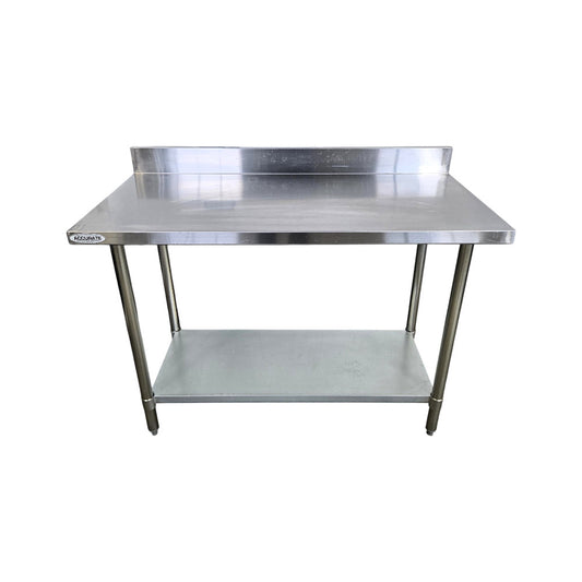 Omcan 22081 24x48 inch Stainless Steel Work Table with 4 inch Backsplash